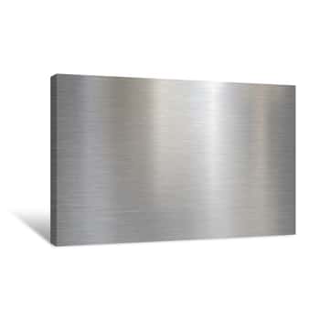 Image of Brushed Steel Or Aluminum Metal Texture Canvas Print
