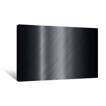 Image of Black Steel Surface Background Canvas Print