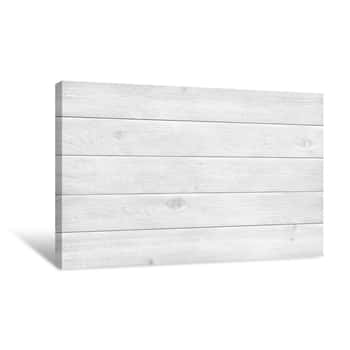 Image of White Wood Texture Background Canvas Print