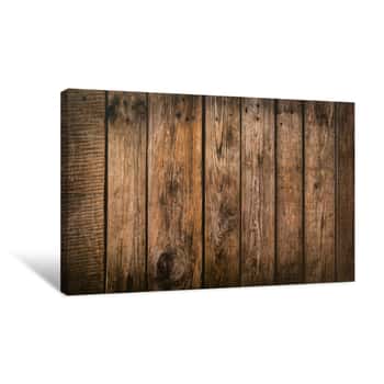 Image of Brown Wood Plank Texture Background  Hardwood Floor Canvas Print