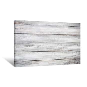 Image of Gray Wooden Background With Old Painted Boards Canvas Print