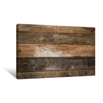 Image of Texture Of Old Wood Planks Wall Canvas Print