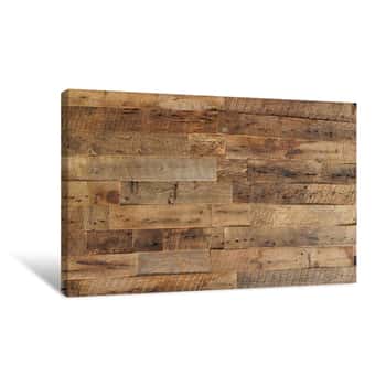 Image of Reclaimed Wood Wall Paneling Texture Canvas Print