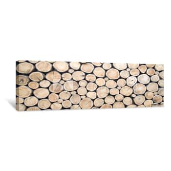 Image of Wallpaper Wood Log Canvas Print