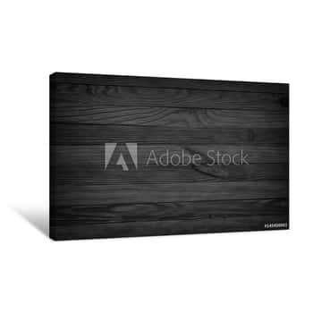 Image of Black Background Aged Wood Texture Seamless Background, Dark Wooden Table Canvas Print