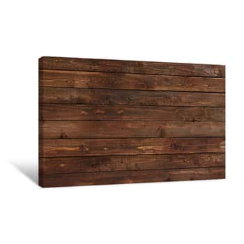 Image of Close Up Of Wall Made Of Wooden Planks Canvas Print