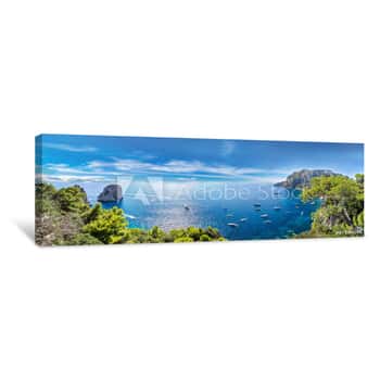 Image of Capri Island  In Italy Canvas Print