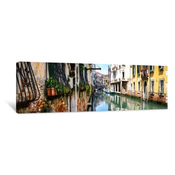 Image of Panoramic View Of Grand Canal In Venice Italy Canvas Print