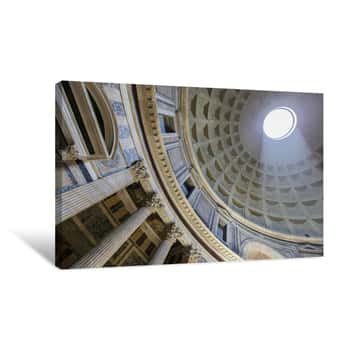 Image of Pantheon In Rome, Italy Canvas Print