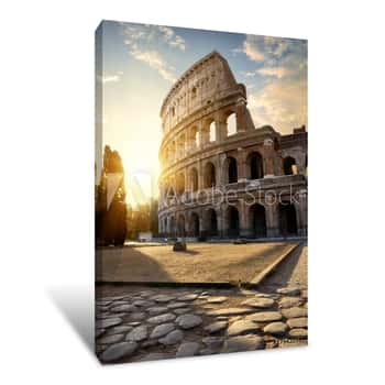 Image of Great Colosseum In Morning Canvas Print