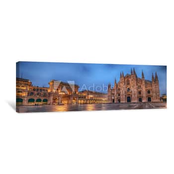 Image of Milan, Italy: Piazza Del Duomo, Cathedral Square Canvas Print