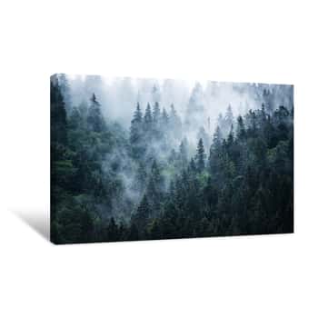 Image of Misty Mountain Landscape Canvas Print