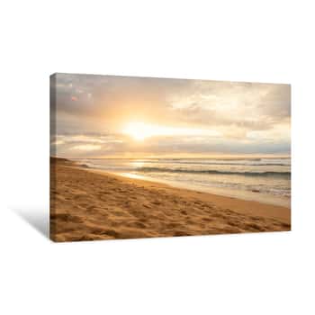 Image of Sunset On The Beach Canvas Print