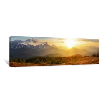Image of Sunset Mountains Canvas Print
