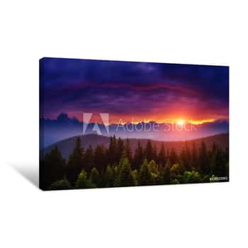 Image of Majestic Colorful Sunset Canvas Print