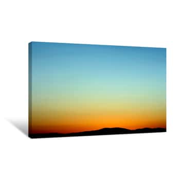 Image of Sunset Over The Mountains Canvas Print