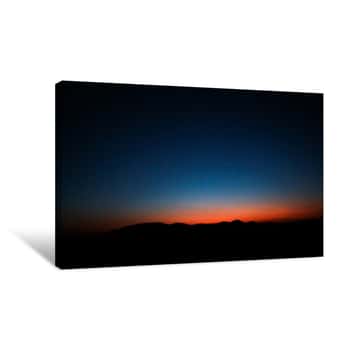 Image of Sunset In Mountains Canvas Print