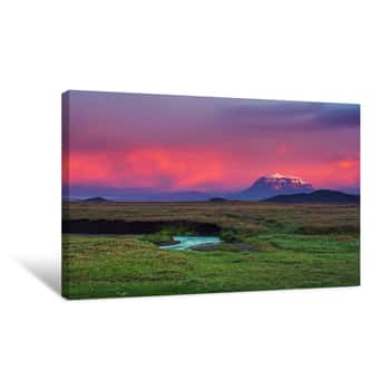 Image of Mountain At Sunset Canvas Print