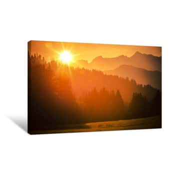 Image of Scenic Alps Sunset Canvas Print