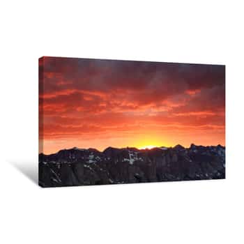 Image of Mountain Sunset Canvas Print