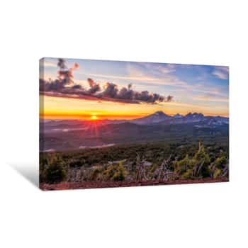 Image of Tumalo Mountain Sunset - Three Sisters Wilderness Canvas Print