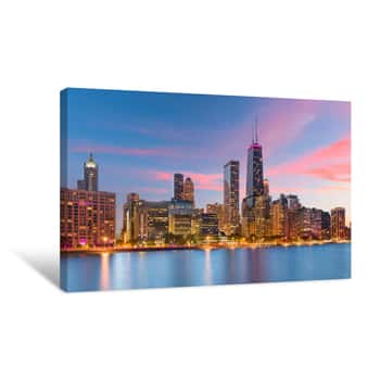 Image of Chicago, Illinois, USA Lake Skyline Canvas Print