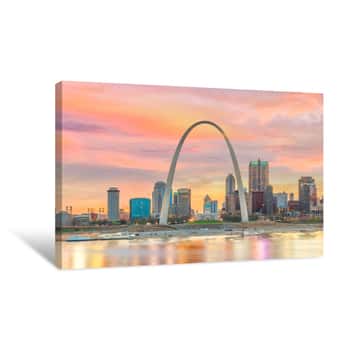 Image of St  Louis Downtown City Skyline Canvas Print