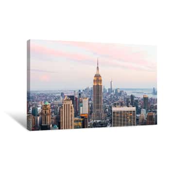 Image of New York Skyline At Dusk Canvas Print