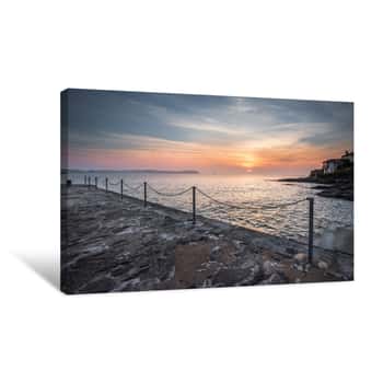 Image of Diffused Sunrise, Portscatho, Cornwall Canvas Print