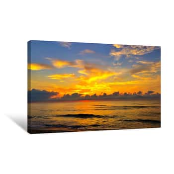 Image of Sunrise At Beach Canvas Print