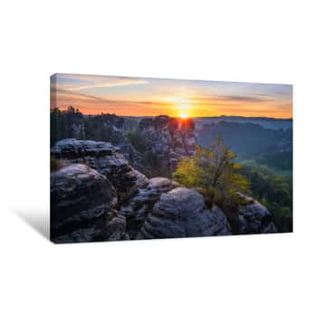 Image of Sunrise Over The Mountains Canvas Print