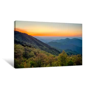 Image of Springtime At Scenic Blue Ridge Parkway Appalachians Smoky Mount Canvas Print