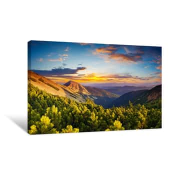 Image of Morning In Mountains Canvas Print