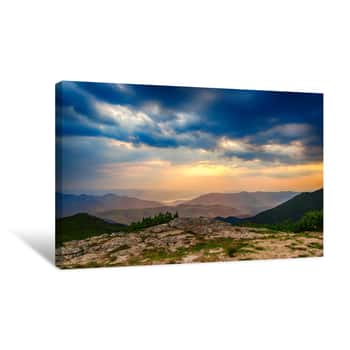 Image of Mountain Sunrise Landscape Canvas Print