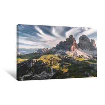 Image of Sonnenaufgang, 3 Zinnen, Dolomiten Canvas Print
