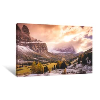 Image of Sunrise In The Mountains Canvas Print