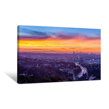 Image of Sunrise From The Hollywood Bowl Overlook Canvas Print