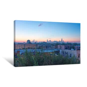 Image of Chicago Sunrise From Humboldt Park Canvas Print