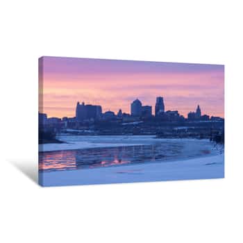 Image of Kansas City Panorama At Sunrise Canvas Print