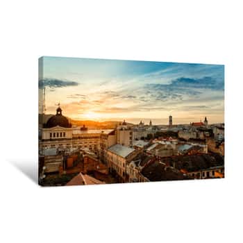Image of Lviv City Sunrise Canvas Print