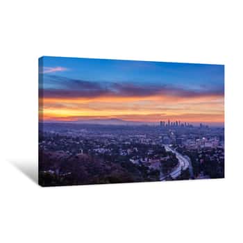 Image of Sunrise From The Hollywood Bowl Overlook Canvas Print