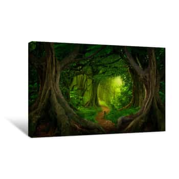 Image of Deep Tropical Jungles Of Southeast Asia In August Canvas Print