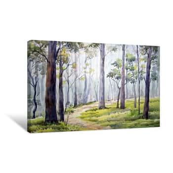 Image of Forest - Watercolor Painting Canvas Print