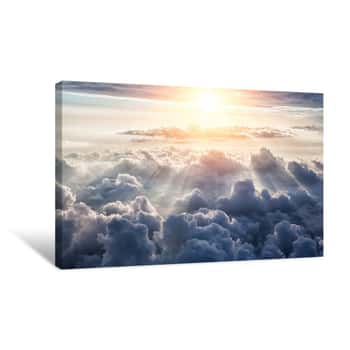 Image of Beautiful Blue Sky Background Canvas Print
