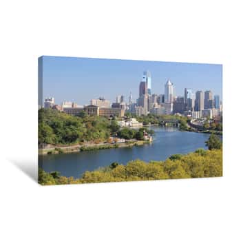 Image of Philadelphia Skyline Comcast Towers Canvas Print