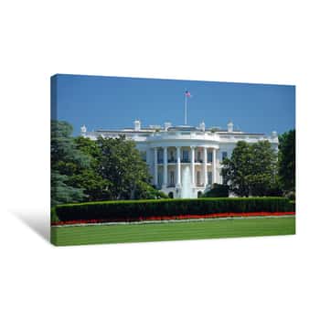 Image of The White House In Washington DC Canvas Print