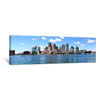 Image of Boston Skyline Panoramic Canvas Print