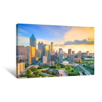 Image of Skyline Of Atlanta City Canvas Print