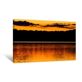 Image of Lakefront Sunset Canvas Print