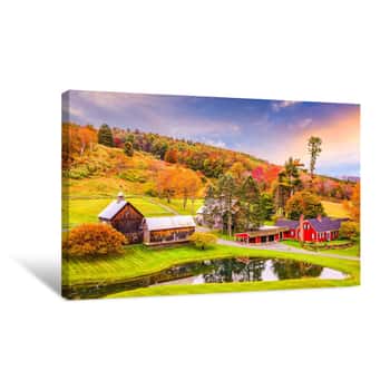 Image of Rural Autumn Vermont Canvas Print